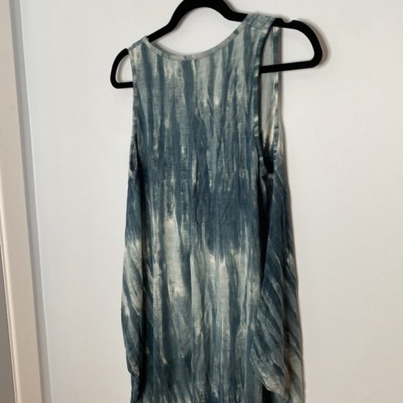 Bacidabali Women Grey Blue Tie Dye Sleeveless Sweater Dress Size Large - Picture 9 of 11